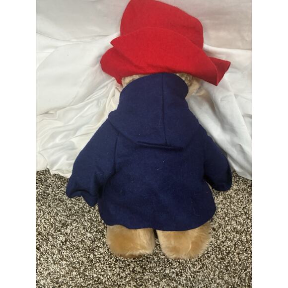 Vintage Paddington Bear Eden Toys 1975, 1981 Red Hat Blue Coat 12”Plush Stuffed. - Picture 3 of 4